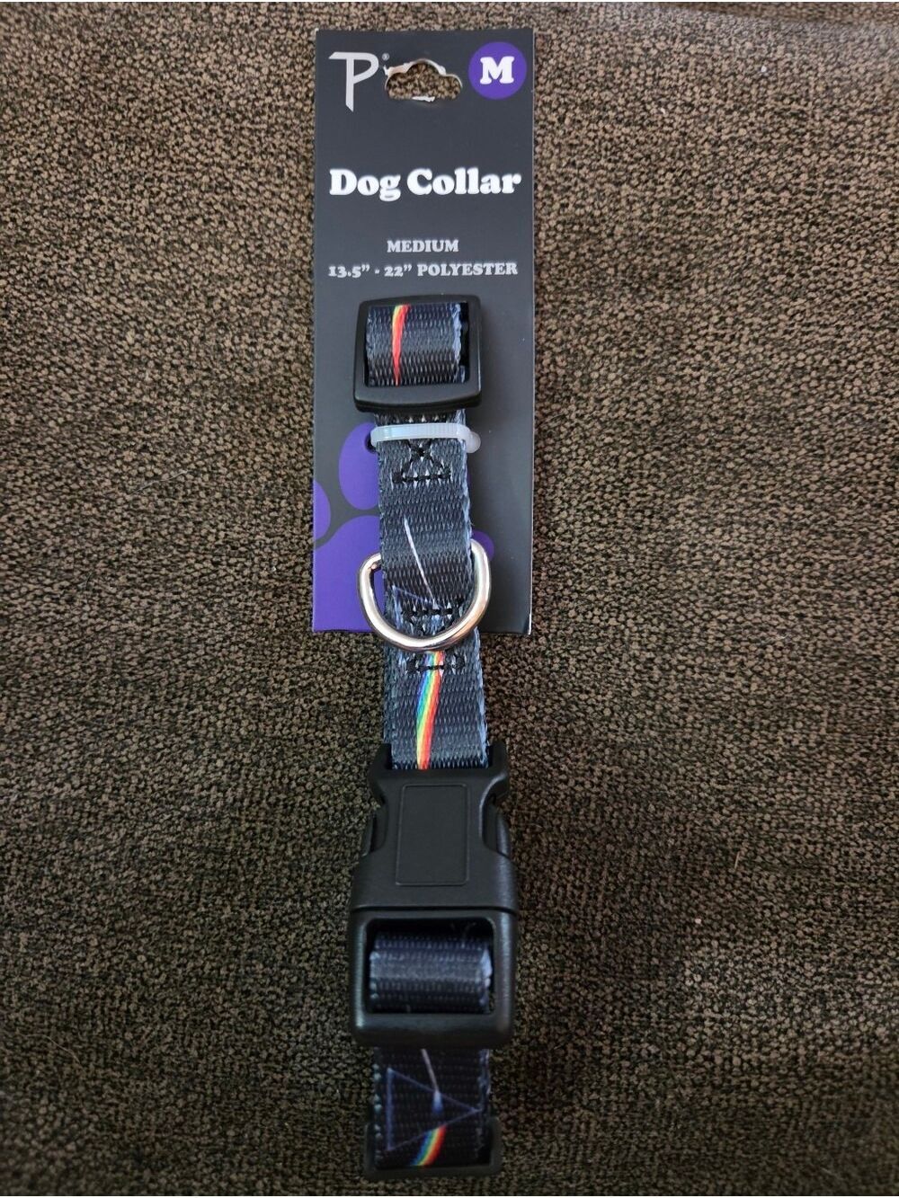 Perri’s Pink Floyd Dark Side of the Moon Dog Collar Medium NWT